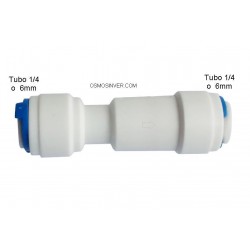 Valvula Anti-retorno con conexion rápida tubo 1/4 - tubo 1/4 o 6,5mm