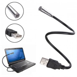 Lampara flexible USB para ordenador portatil, luz LED para Lectura COLOR NEGRO