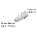 Recta rosca macho 1/4 - tubo 1/4 (6,5mm) conexión de rosca para osmosis inversa domestica