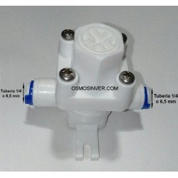 Reductor y regulador de Presión osmosis de 0,5bar a 8 bar DE CONEXION RAPIDA 1/4 O 6mm