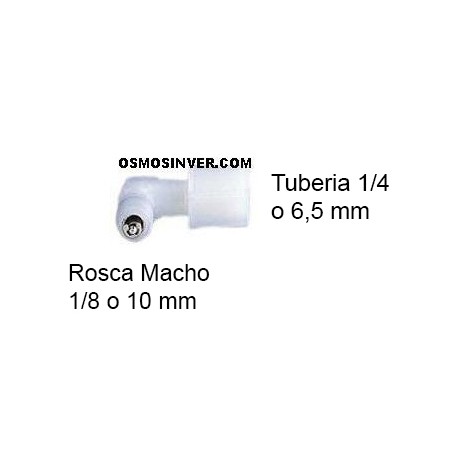 Válvula Anti-retorno ROSCA MACHO 1/8 o 10mm, TUBERIA 1/4 o 6.5mm de conexion de rosca