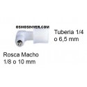 Válvula Anti-retorno ROSCA MACHO 1/8 o 10mm, TUBERIA 1/4 o 6.5mm de conexion de rosca
