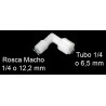 Codo CONEXION ROSCA tubo 1/4 (6mm) - rosca macho 1/4