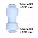 Unión conexión rápida tubo 3/8 (9.95mm) a tubo 3/8 (9.95mm) osmosis inversa