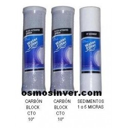 Juego de filtros osmosis inversa domestica 5 etapas standar